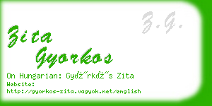 zita gyorkos business card